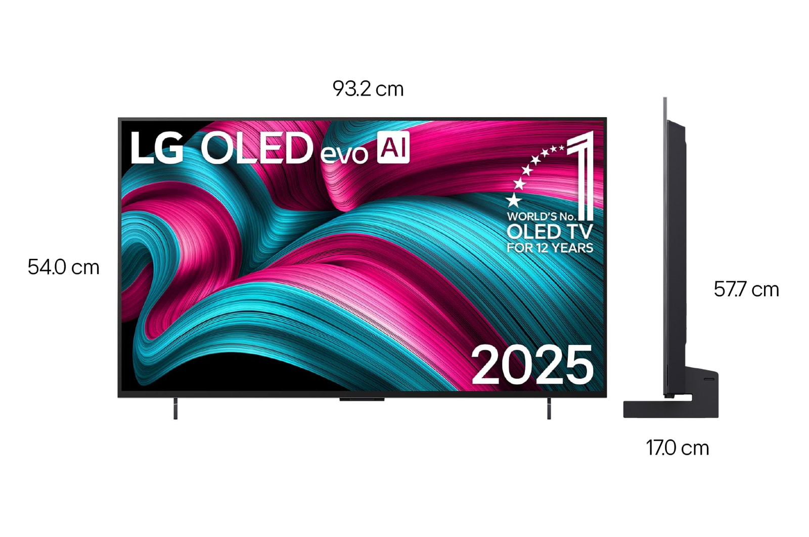 LG AI Magic Remote con el botón de IA resaltado. A su alrededor, se encuentran las diferentes funcionalidades a las que el usuario puede acceder con el botón. AI Voice ID, AI Search, AI Chatbot, AI Concierge, AI Picture Wizard y AI Sound Wizard. El texto explica que el LG AI Magic Remote completa la AI Experience con un botón de IA exclusivo y su función de ratón aéreo. Tan solo apunta y haz clic.